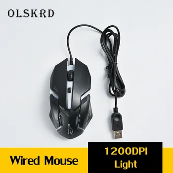 

Olskrd M500 1200DPI LED Optical USB Wired Gaming Mouse 4 Buttons Gamer Computer Mice for computer laptop desktop PC