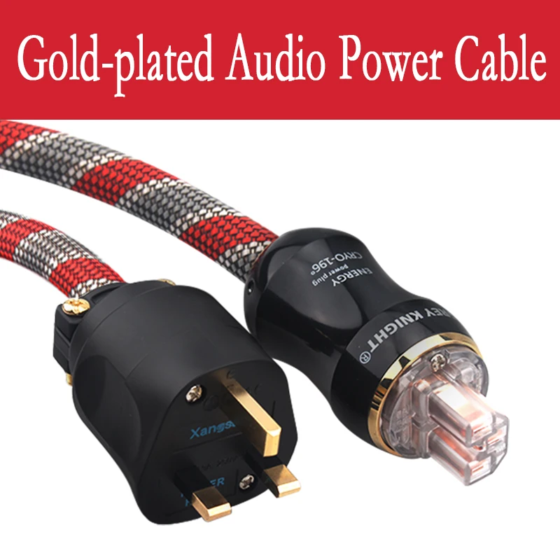 Серый кабель питания KNIGHT OCC аудиокабель с родиевым/позолоченным разъемом