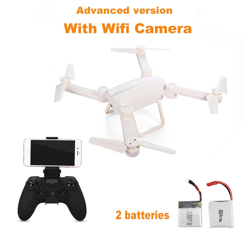 Новейшая модель; X8T X8TW Дрон на ру Складная с поддержкой Wi-Fi FPV 0.41MP HD Камера 2,4G 4CH 6-Axis Gyro Квадрокоптер Дрон против JY018 - Цвет: With Cam 2 batteries