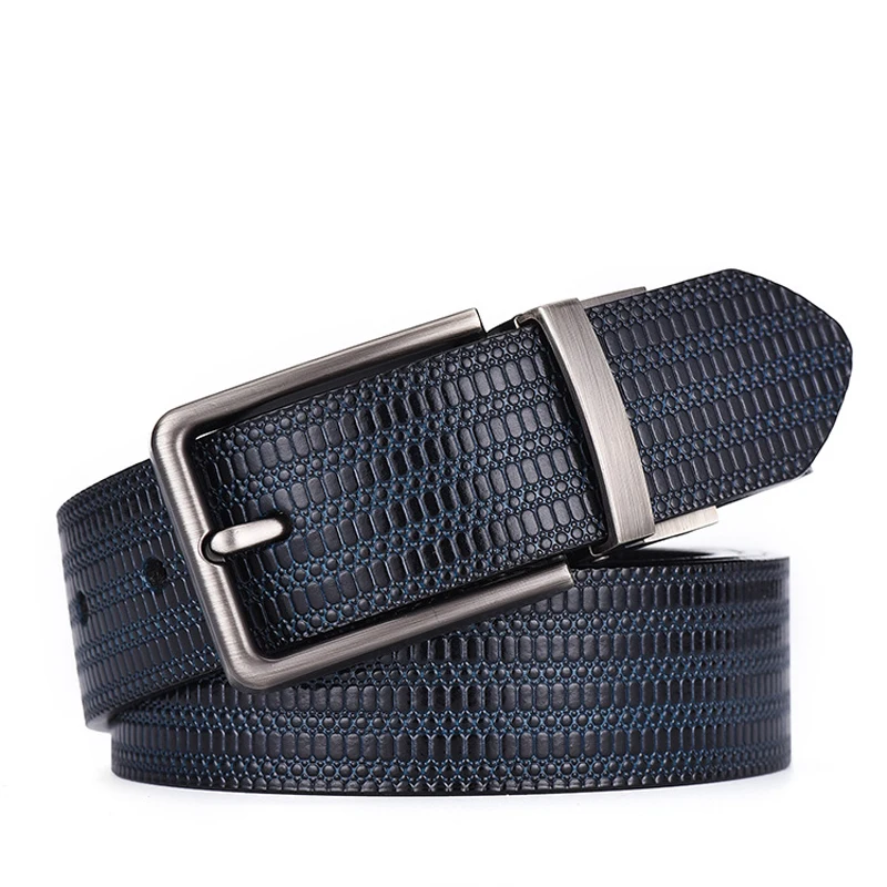 Ceintures de styliste pour hommes, haute qualité, bracelet en cuir véritable, marque célèbre, Double face, pour jeans de mariage_voghion.com