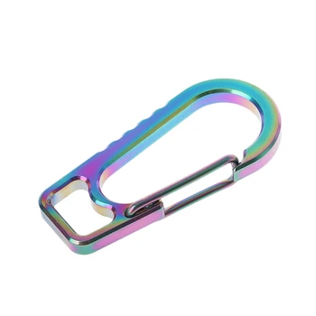 

Titanium Alloy EDC Outdoor Keychain Carabiner Camping Hiking Spring Buckle Hook