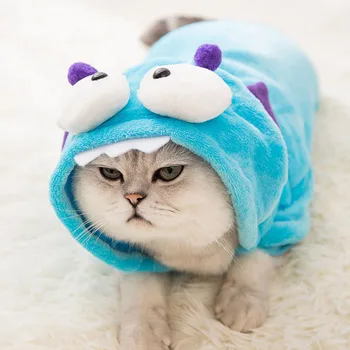 

Dog Clothing Cat Pet Costume Christmas Dress up Clothes Autumn and Winter Flannel Warm Dog Halloween Big Eyes Funny Pet Costume