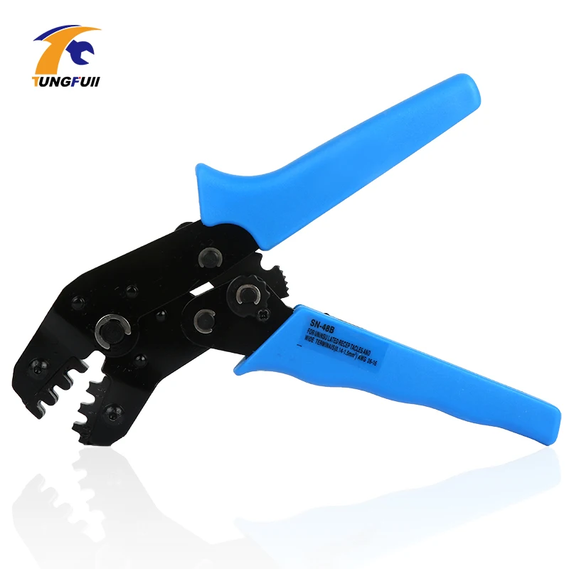 

1PC 2.8/3.96/4.8/5.08/6.3 mm Cables Crimping Pliers Tool for non-Insulated Terminal Crimper 26-16 AWG self-adjust