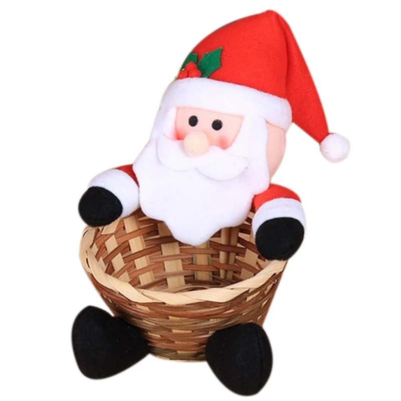 

Merry Christmas Candy Storage Basket Decoration Santa Claus Storage Basket Christmas Decorations For Home