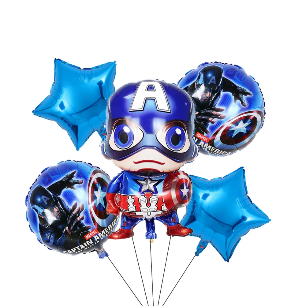 2-5pcs 1 Набор, воздушный шар для детей, украшения для дня рождения, Человек-паук, гелиевые фольгированные шары, детский душ, Мультяшные игрушки, подарок - Цвет: 2-5pcs