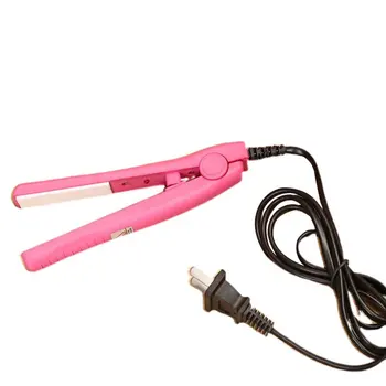 

Mini Ceramic Hair Straightener Ion Perm Portable Electric Splint Liuhai Clip Straightening Plate Profession