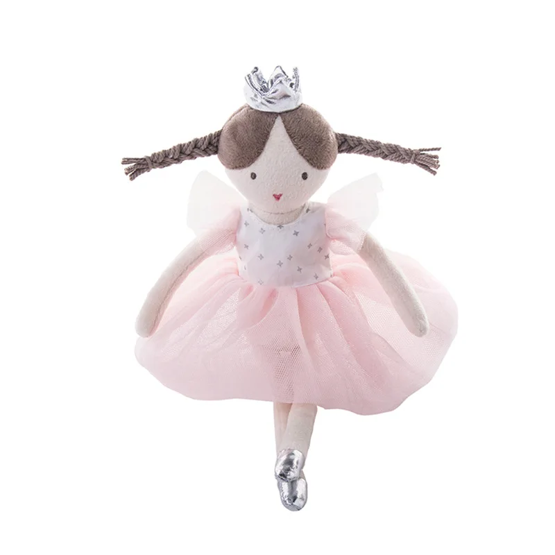 34cm Pink Ballet Girl Doll with Princess Crown High Quality Stuffed Toy for Babies and Children Companion Sleeping Mate 2
