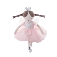 34cm Pink Ballet Girl Doll with Princess Crown High Quality Stuffed Toy for Babies and Children Companion Sleeping Mate 2