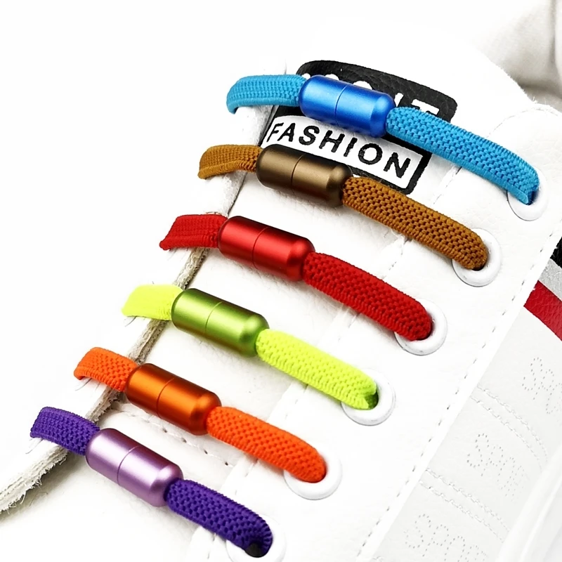 

Новый цветной металлический шнурок для детей и взрослых, шнурки для кроссовок, шнурки для ленивых, шнурки 22 цвета