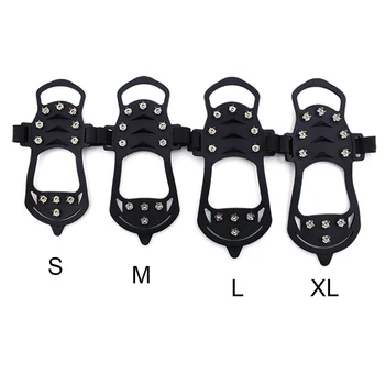

1 Pair Anti-Slip Ice Crampons Traction Cleat for Shoes Boots Outdoor Hiking Climbing H7JP