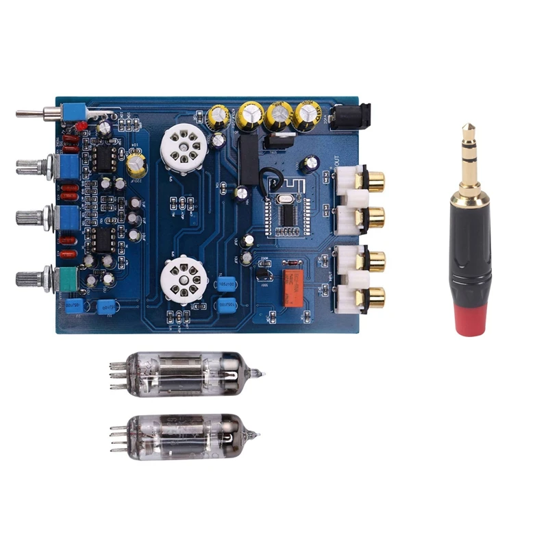 NE5532 DC12V2A Bluetooth 4 2 HIFI предусилитель 6J5 Бытовой усилитель звуковой трубки с 3 5 мм