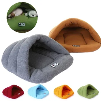 

Cozy Pet Cat Dog Nest Bed Puppy Soft Warm Cave House Winter Autumn Sleeping Bag Mat Pad Dog Pet Kennel Cushion Home Sofa Bed