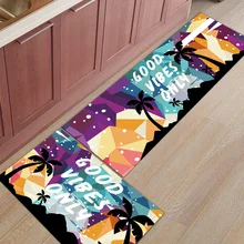 Абстрактные геометрические Хорошие Vibes Только 2 шт. коврик для кухонных дверных ковриков для входного пути грязь мусор брызговик Набор аксессуаров пол