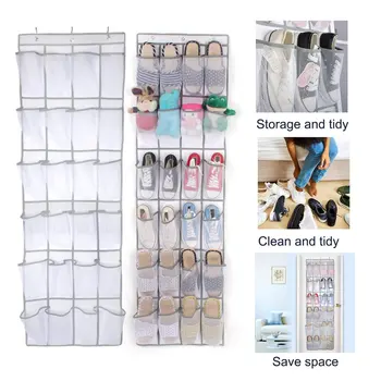 

26 Pockets PVC Anti-dust Shoe Rack Folding Waterproof Shoes Storage Organizer Hanging Zapatero