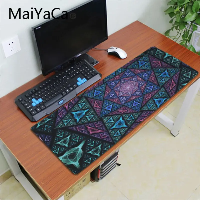 MaiYaCa коврик для мыши с разноцветными треугольниками большая акция игровой коврик для мыши для России xl клавиатура ноутбук ПК ноутбук Настольный коврик