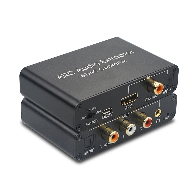Arc Audio Adapter Audio Extractor Digital To Analog Converter Dac Spdif Coaxial