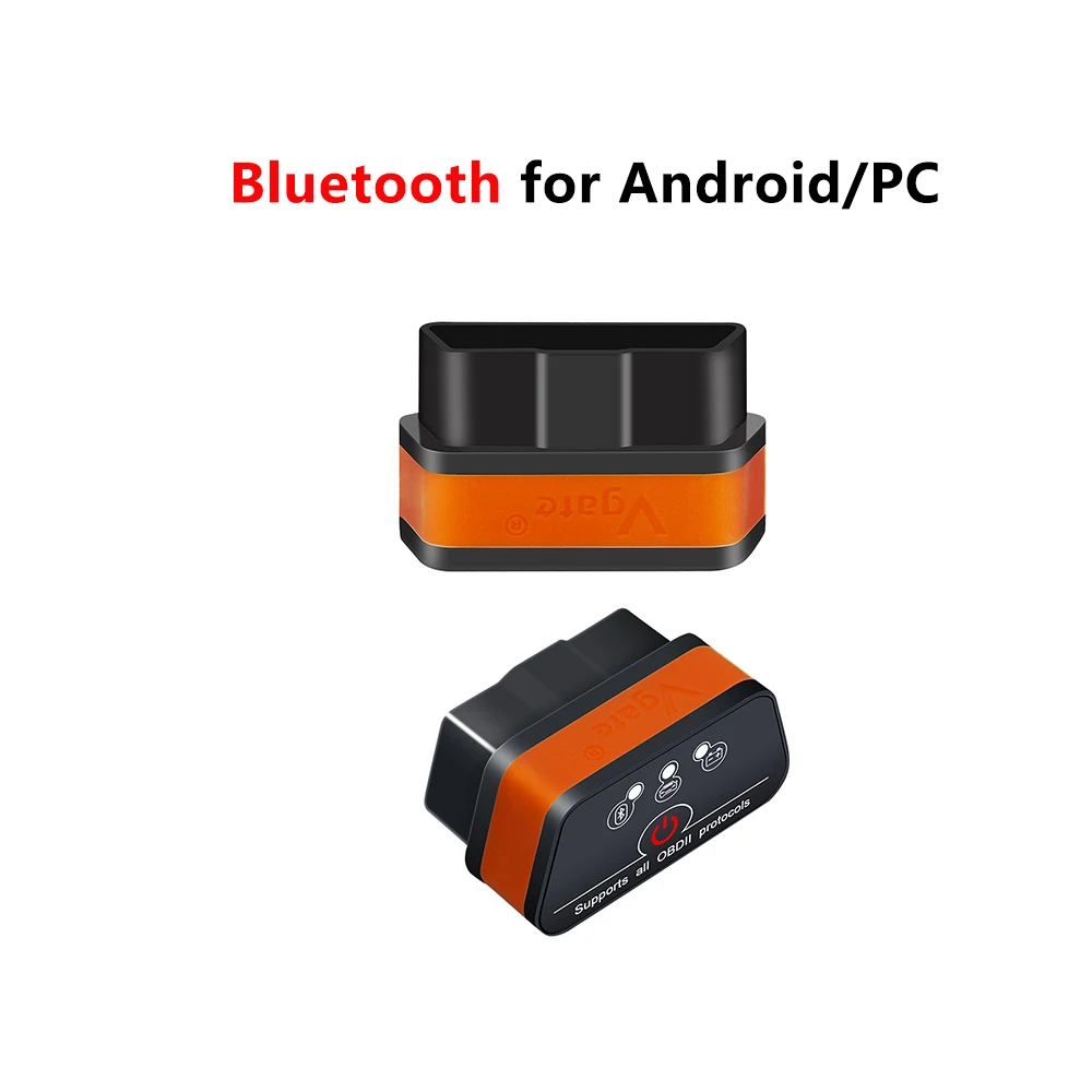 Vgate iCar2 Bluetooth/Wifi OBD2 сканер для Android/PC/IOS elm327 OBD 2 Автомобильный Диагностический Автосканер ELM 327 OBDII считыватель кодов - Цвет: Orange Bluetooth