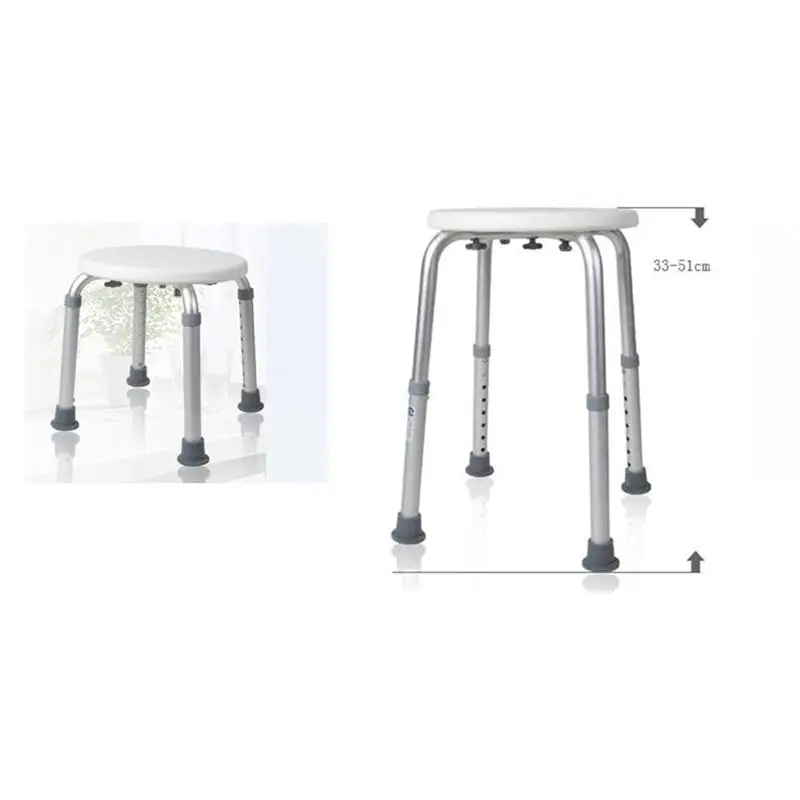 Adjustable Bath Tub Shower Chair 8 Height Bench Stool Seat with Non-Slip Rubber Sole for Bathroom 2