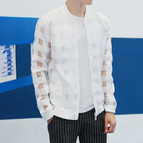 jaqueta masculina transparente