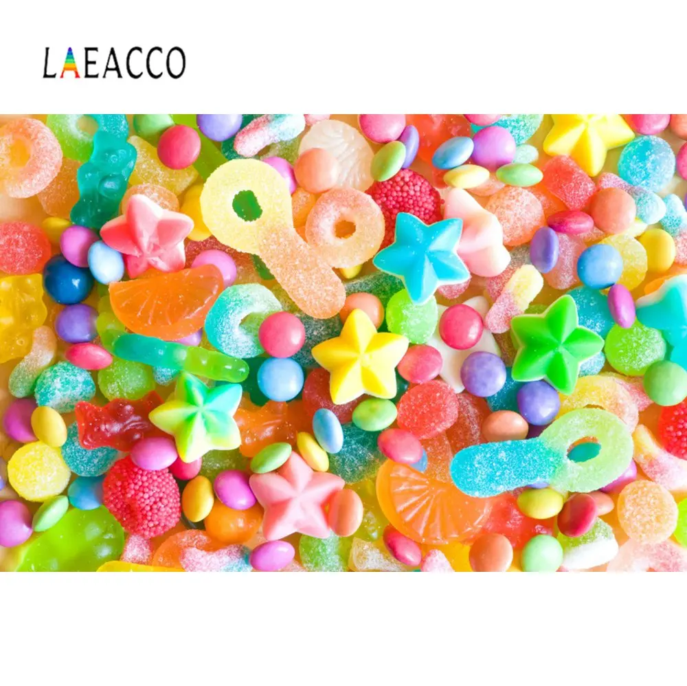 Laeacco виниловые фоны для фотосъемки конфет бар красочные леденцы десерт ребенок день рождения портрет фоны фотостудия