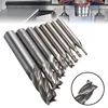 8PCS HSS Carbide Straight Shank Milling Cutter Kit Set 4 Flute End Mill CNC Cutter Drill Bit Tool 2/3/4/5/6/8/10/12mm ► Photo 1/6