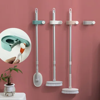 

Multi-function Mop Broom Holder Wall Mounted Household Adhesive Storage Rag Hanger Hook Racks Kitchen Bathroom Organizer