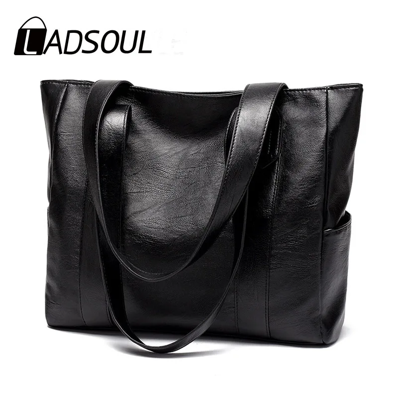 

LADSOUL 2019 New Large-capacity Women Handbag Business Special Tote Bag Stylish Simple Portable Shoulder Bag
