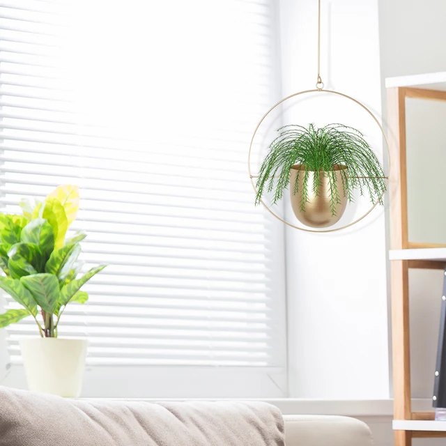 Északi Fém Lógó Edény Növényi Lófalalalap Ló Függő Ültető Kosár Virág Növény Tartó Erkély Kert Otthoni Dekoráció - Image 5