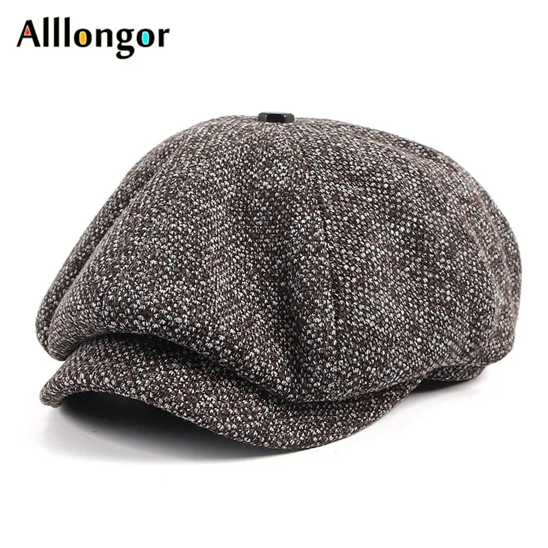 Classic Beret Hat Men Autumn Winter Boina Hombre Men's Newsboy Cap Vintage Octagonal Peaky Blinders Hats Painter Flat Cap casual hat beret hat newsboy cap newsboy hat woolen beret