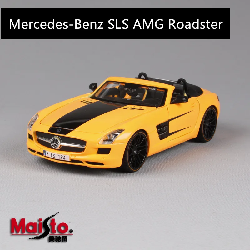 Maisto 1:24 Mercedes-Benz AMG GT модифицированная модель автомобиля, модель автомобиля, украшение, коллекция, игрушка - Цвет: SLS AMG