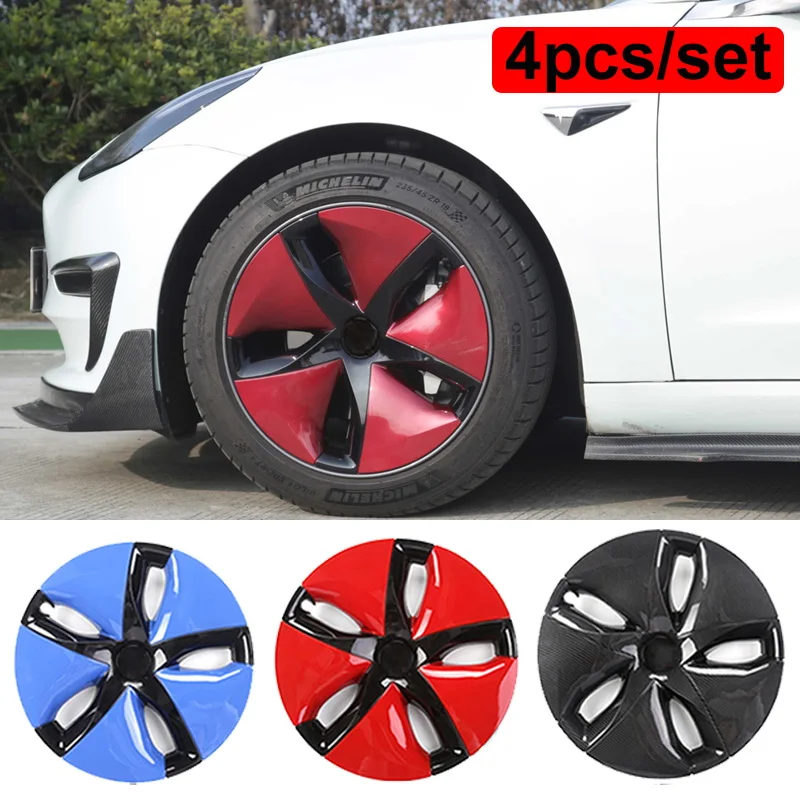 4pcs/set 18 inch Car Wheel Cover Hubcaps For Tesla Model 3 Hub Covers