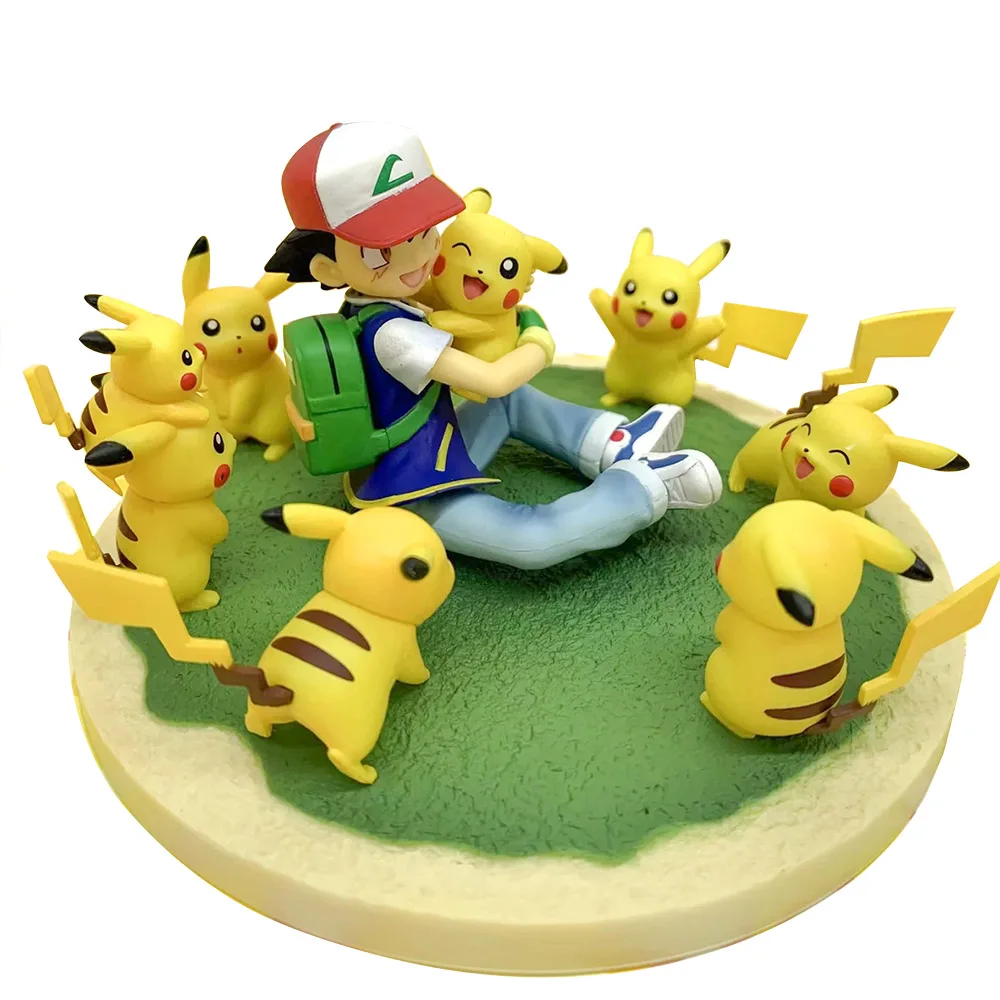 Покемон куклы Такара Tomy Карманный Монстр Пикачу дети подарки пепел Кетчум модель игрушки для Детская кукла 8 см