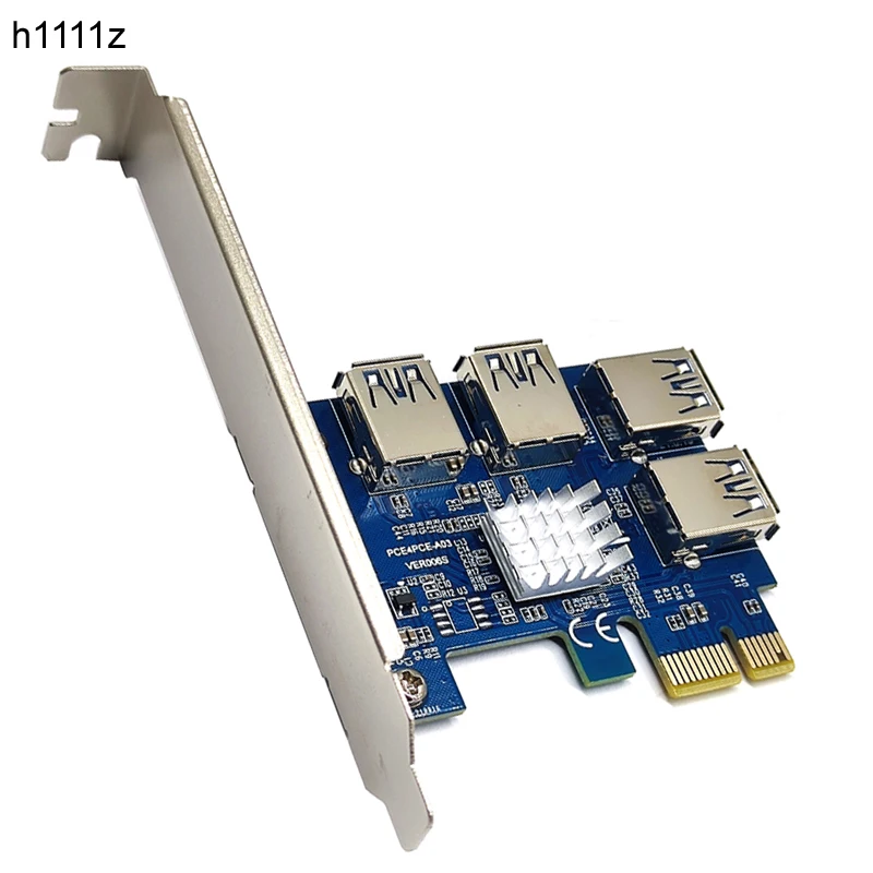 

Дополнительные карты PCIE от 1 до 4 USB 3,0 PCI Express, увеличитель райзерной карты PCI E X1 до X16, Райзер для видеокарты для майнинга биткоинов