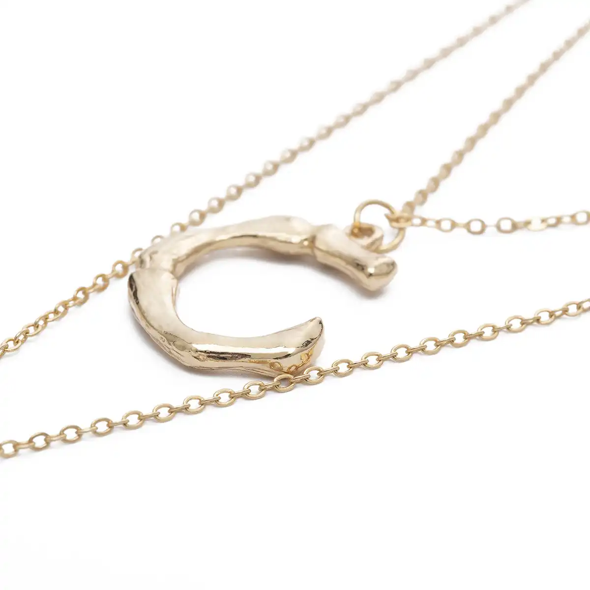 Uotop 2019 Oro Plata Color C Letra Inicial Collar Colar Mujeres Multilayere Imitación Perla Gargantilla Collares Cadenas Mujer