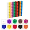 Children Math Cubes Montessori Toys Geometric Counting Link Cubes Snap Blocks Stacking Games Fine Motor Training Sensory Toys 2