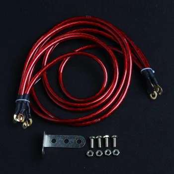 

5x Red Ground Wire Car Professional 5-Point High Performance Accessory Grounding Earth Cable Durable Parts Kits Different Sizes