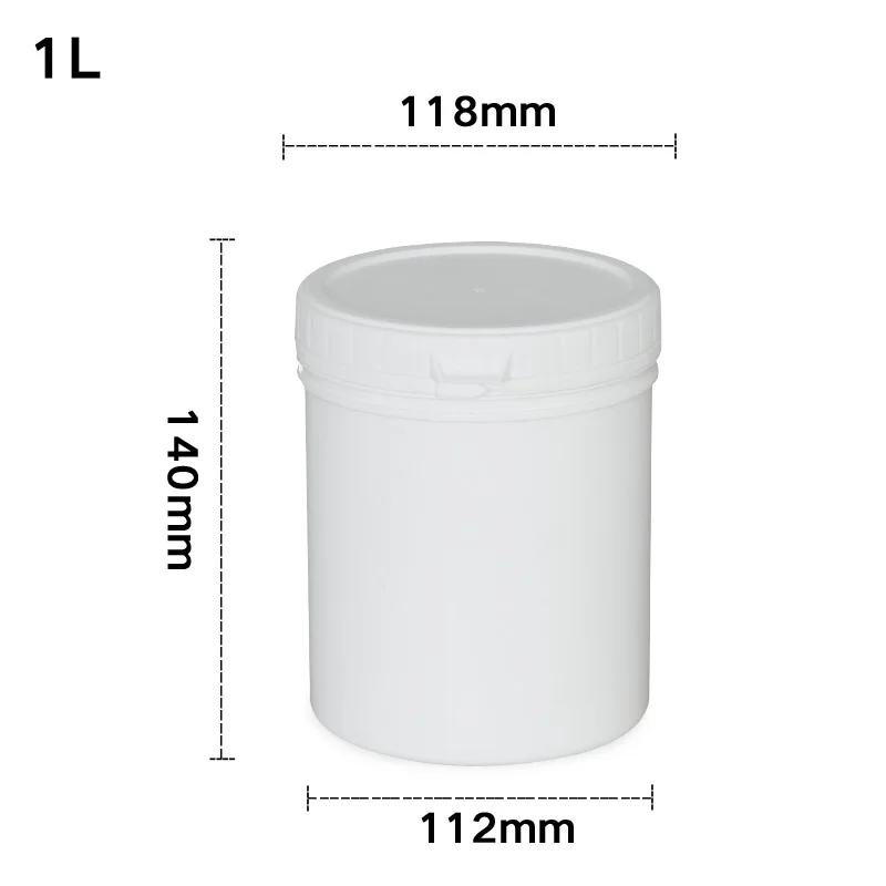 1000 мл пустой пластиковый контейнер для косметики, твердая пудра, контейнер для макияжа, для путешествий, многоразовые бутылки с внутренней крышкой, пищевой - Цвет: 1000ML white B