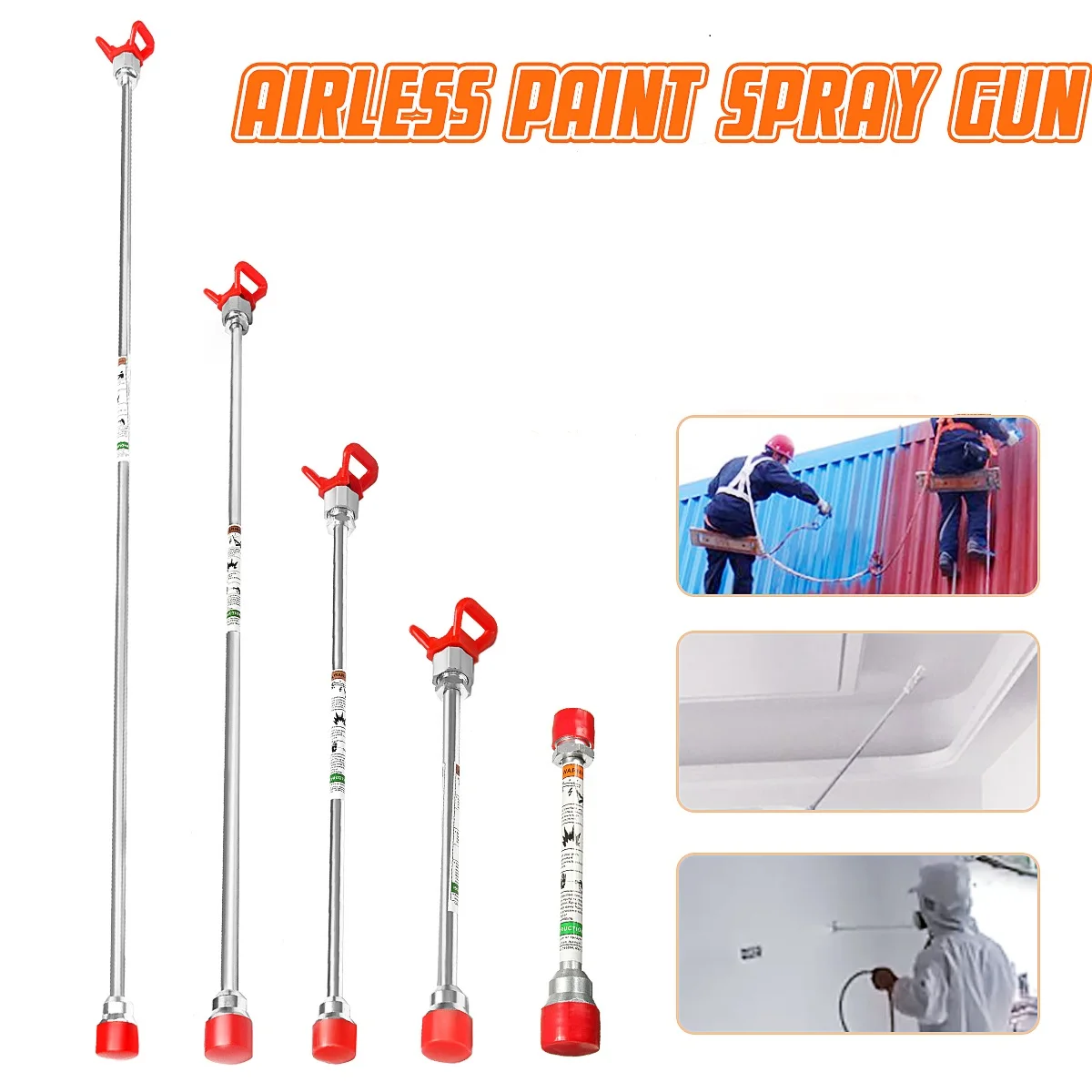 20/30/50/75/100cm Airless Paint Sprayer Spray Guns Tip Extension Pole