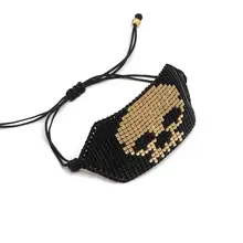 G. YCX подвеска в стиле панк Золотой Черный череп браслеты мужские богемные ручной работы Miyuki браслеты из бисера Femme Bileklik Pulseras ювелирные изделия