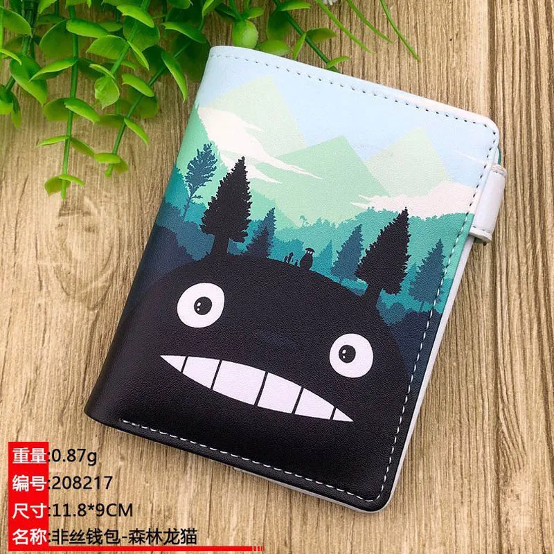 Кожаный короткий кошелек Tonari no Totoro аниме Мой сосед Тоторо с карманом на молнии |