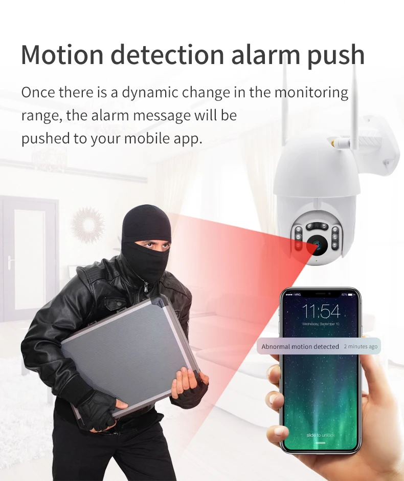 1080P FHD H.265 Waterproof WiFi Camera Motion Voice Alert IP Camera Audio IR Night Vision CCTV Surveillance