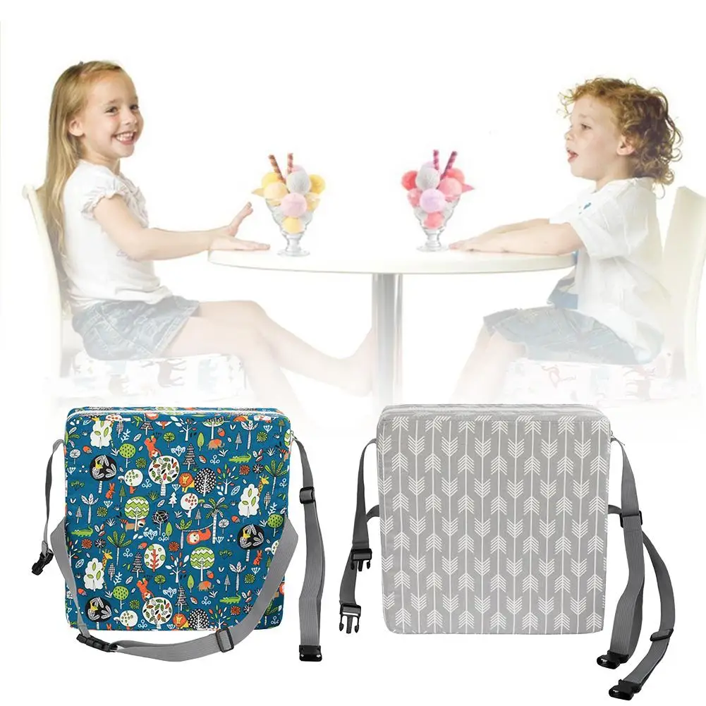 Cojín del asiento portátil para niños, elevador de silla, silla de comedor, cinturón ajustable para estudiantes