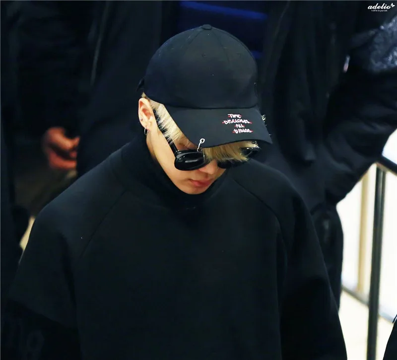 KPOP Bangtan мальчики вышивка время раскрывает все вещи бейсболка шляпа от солнца Солнцезащитная карта душа PERSONA JIMIN JUNG KOOK