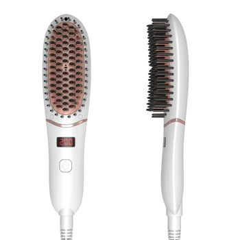 

Electric Anti Scald Hair Straightening Comb with LED Display Ionic Hair Brush Five-Speed Adjustment Heating Temperature EU Plug