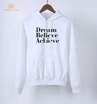 

Dream Believe Achieve Slogan Print Vintage Style Hoodies 2020 Spring Autumn Adult Sweatshirts Women Harajuku White Warm Hoodie