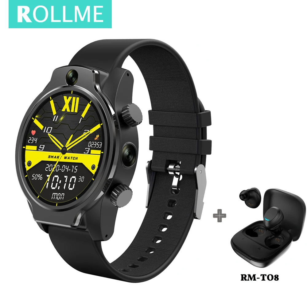 

RollME S08 Face ID IP68 Smart Watch 50M Waterproof 8MP Camera 4G LTE Bands GPS Glonass 1.69 "IPS 1360mAh Battery Smartwatch