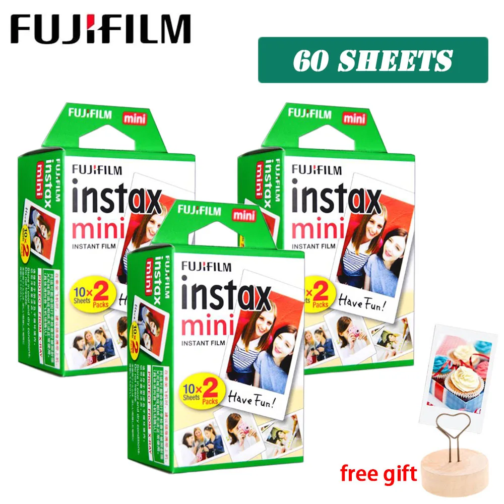 10-100 листов Fujifilm Instax Mini 9 8 пленочная камера фото 3 дюйма белые края пленки для Polaroid Instant Mini 9 8 7s 25 50s 90 Sp-2 - Цвет: 60 sheets