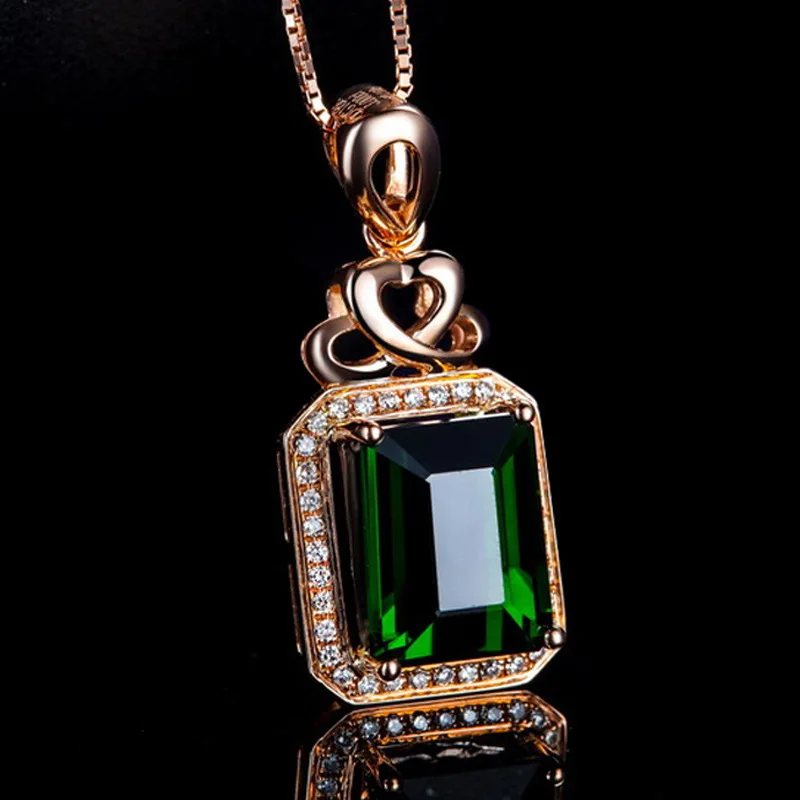 Bague Ringen, роскошное Изумрудное серебро 925, ювелирное изделие, элегантное ожерелье с драгоценным камнем для женщин, зеленый цвет, розовое золото, Подарок на годовщину
