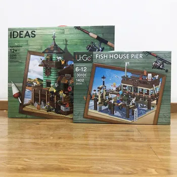 

New UG-30101 Old Fishing House Pier Set Building Blocks 1402pcs Bricks Educational Toy Child Birthday Gifts 16050