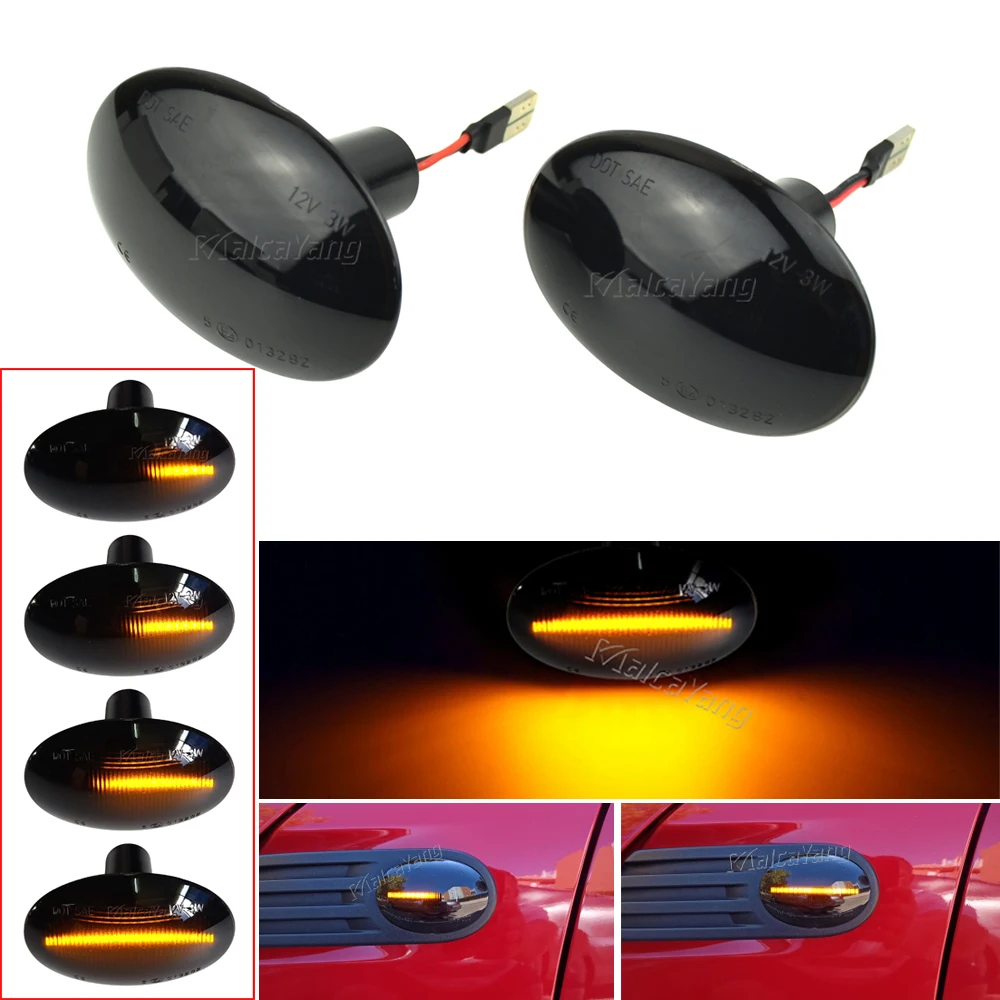 2PCS-Flowing-Turn-Signal-Light-Dynamic-LED-Side-Marker-Side-Indicator ...